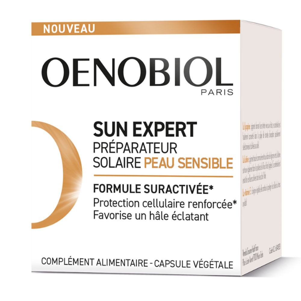 Oenobiol Sun Expert Préparateur Solaire Peau Sensible 30 Capsules