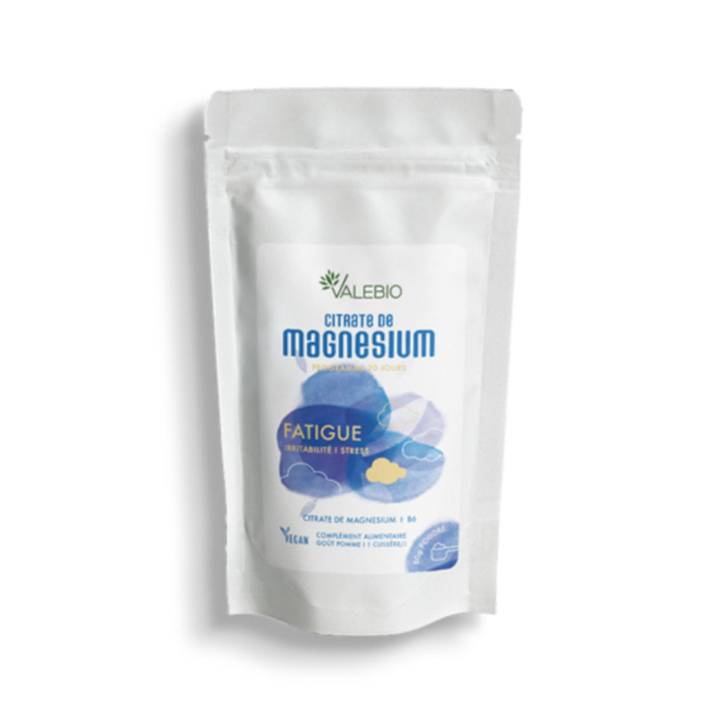 Valebio Citrate de Magnésium Fatigue Goût Pomme 80g
