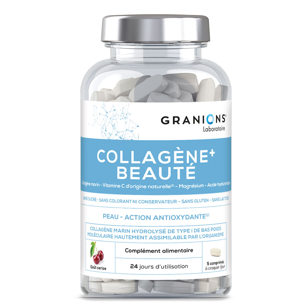 Granions Collagène+ beauté Cerise 120 comprimés à croquer
