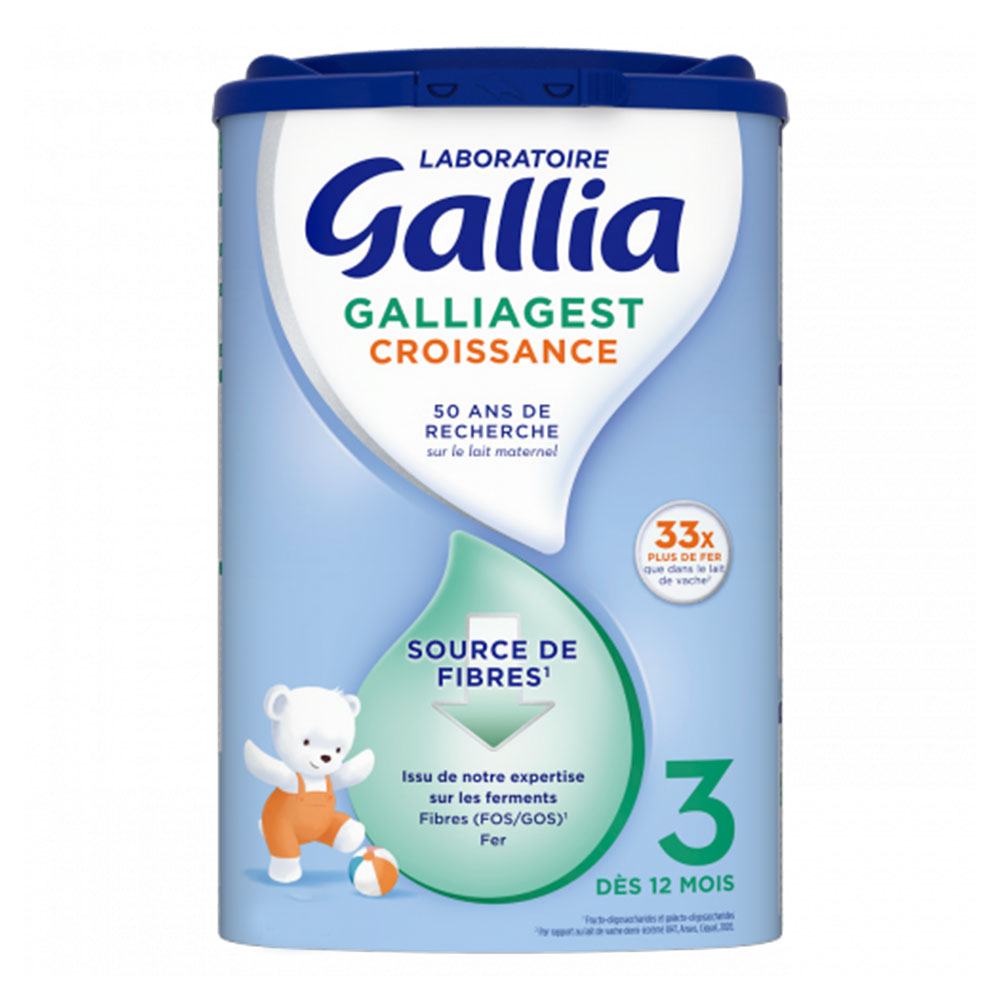 Gallia Galliagest Prémium Croissance 3 Lait En Poudre Premium 3 Croissance 12 Mois à 3 Ans 800g
