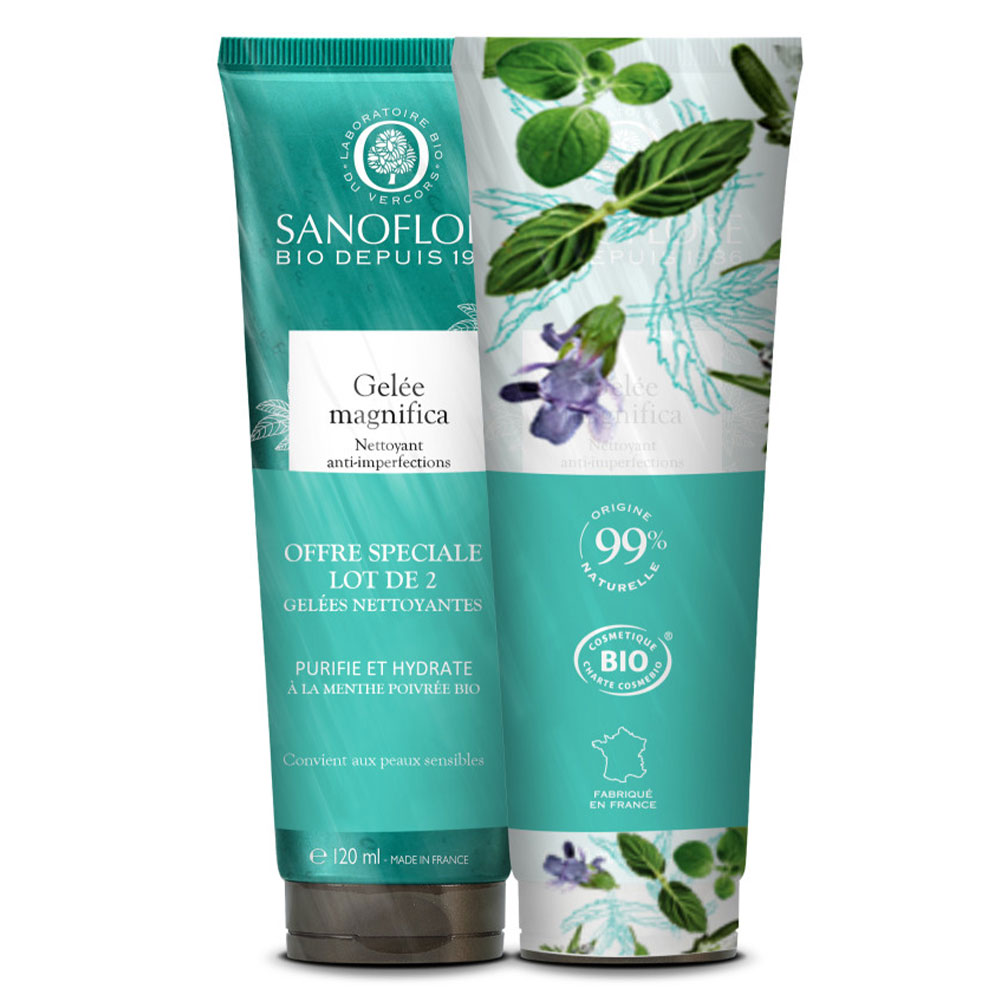 Sanoflore Magnifica Gelée Nettoyant Anti-Imperfections Bio 2x120ml