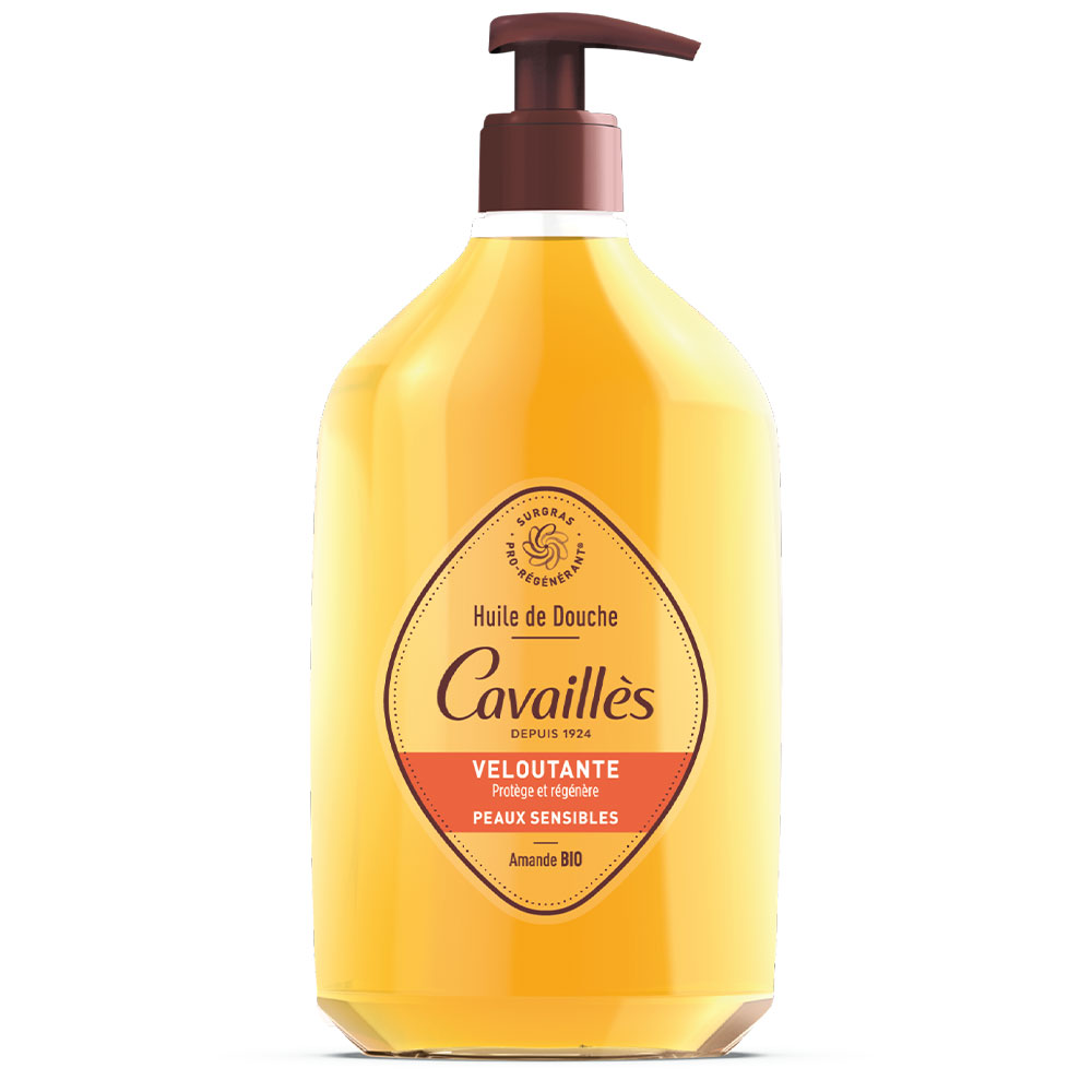 Cavaillès Surgras Actif Huile De Douche Veloutante Amande Bio Peaux Sensibles 750ml