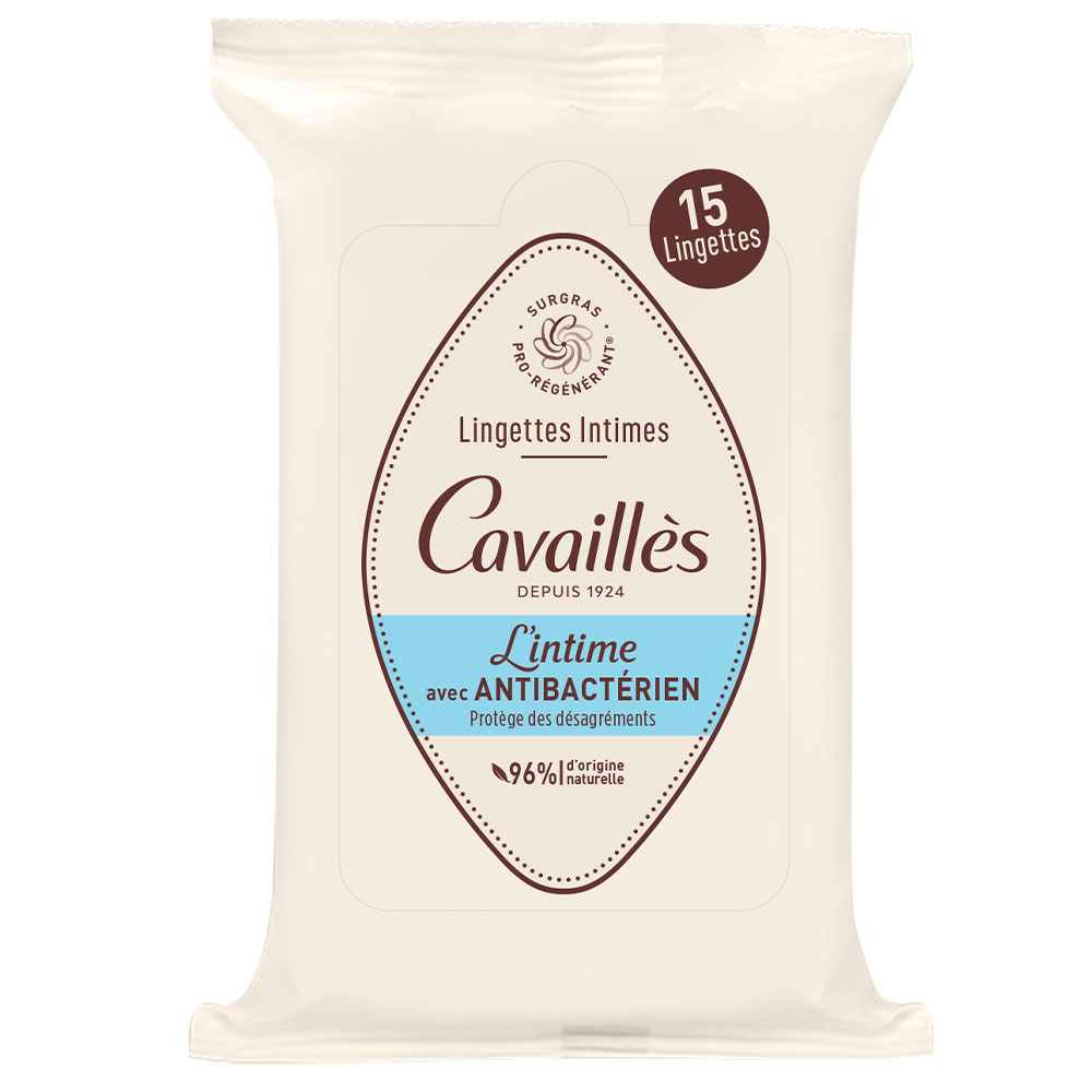Cavaillès Intime Lingettes Avec Antibactérien X15