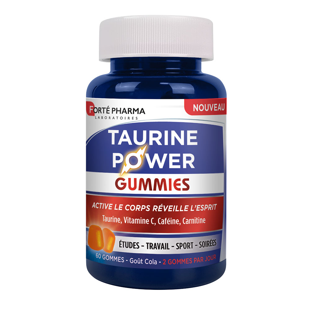 Forté Pharma Taurine Power Active Le Corps Réveille l'Esprit Goût Cola 60 Gummies
