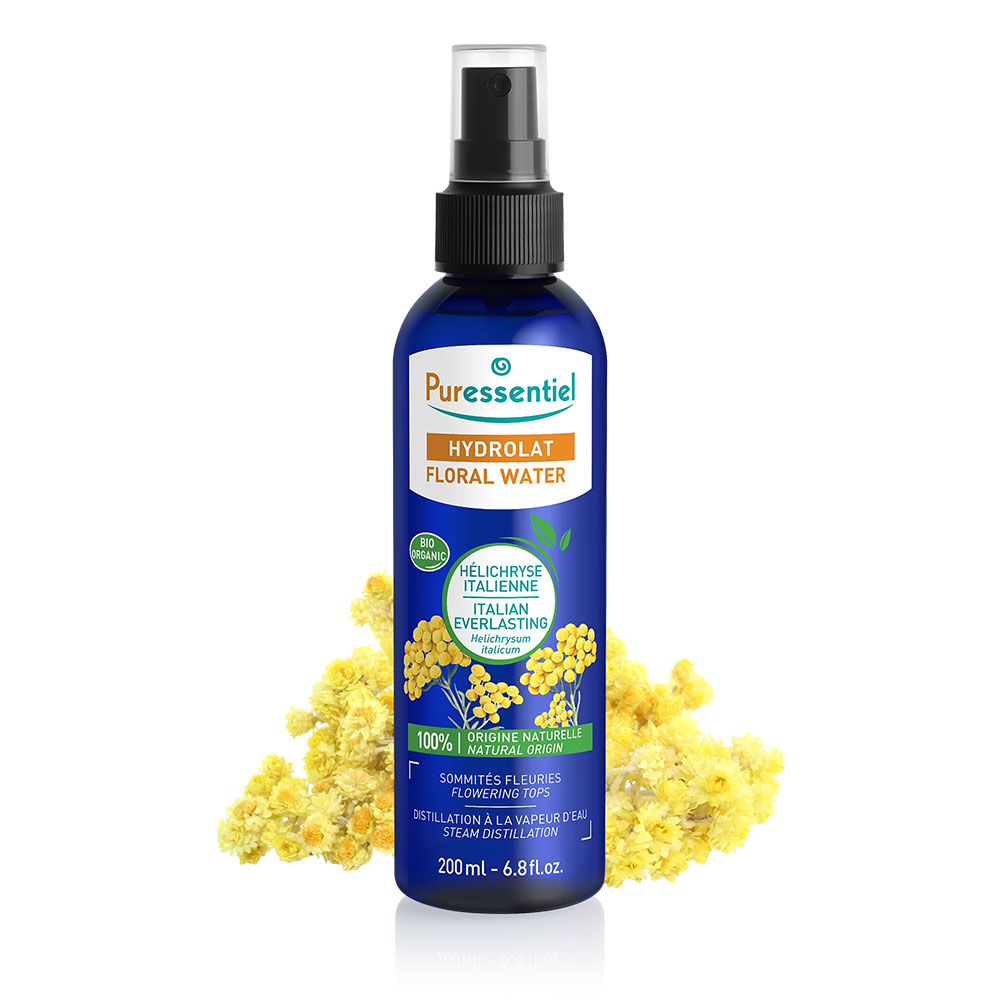 Puressentiel Hydrolat Eau Florale Hélychrise Italienne Bio Peaux Sensibles et Irritées 200ml