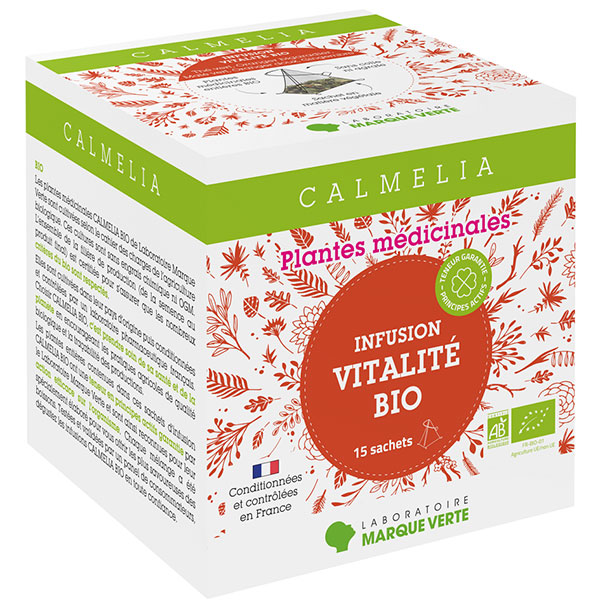 Calmelia Infusion Vitalité Bio 15 infusettes