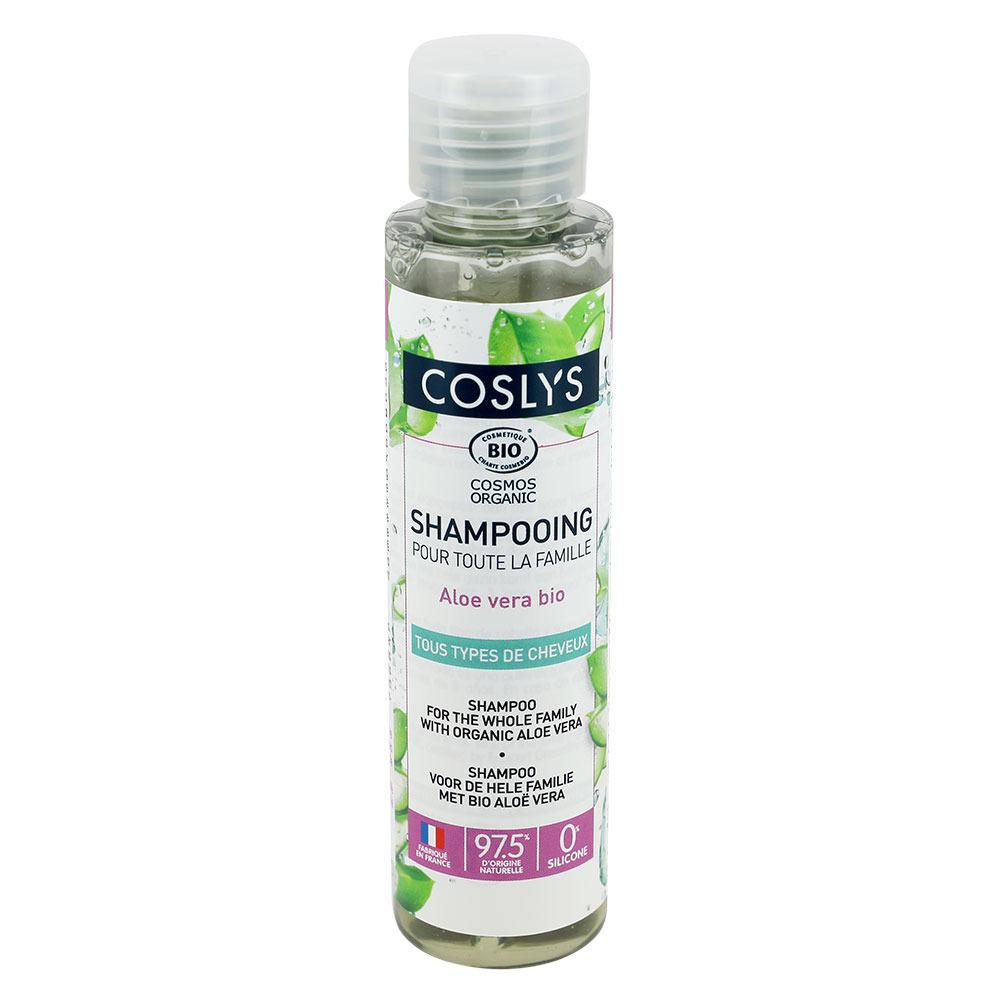 Coslys Shampooing Famille A L'Aloe Vera Bio Tous Types de Cheveux 100ml
