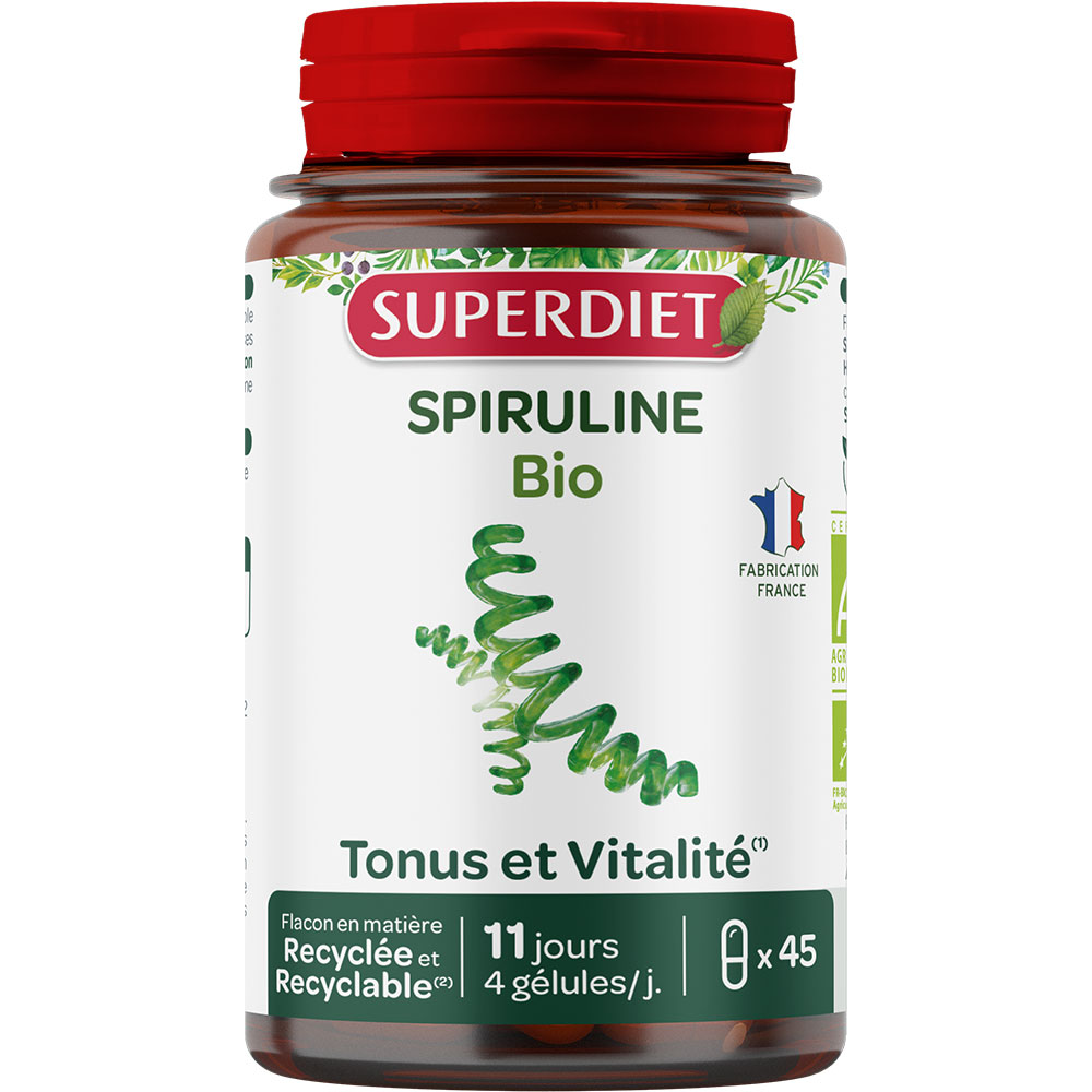 Superdiet Spiruline Bio 45 gélules