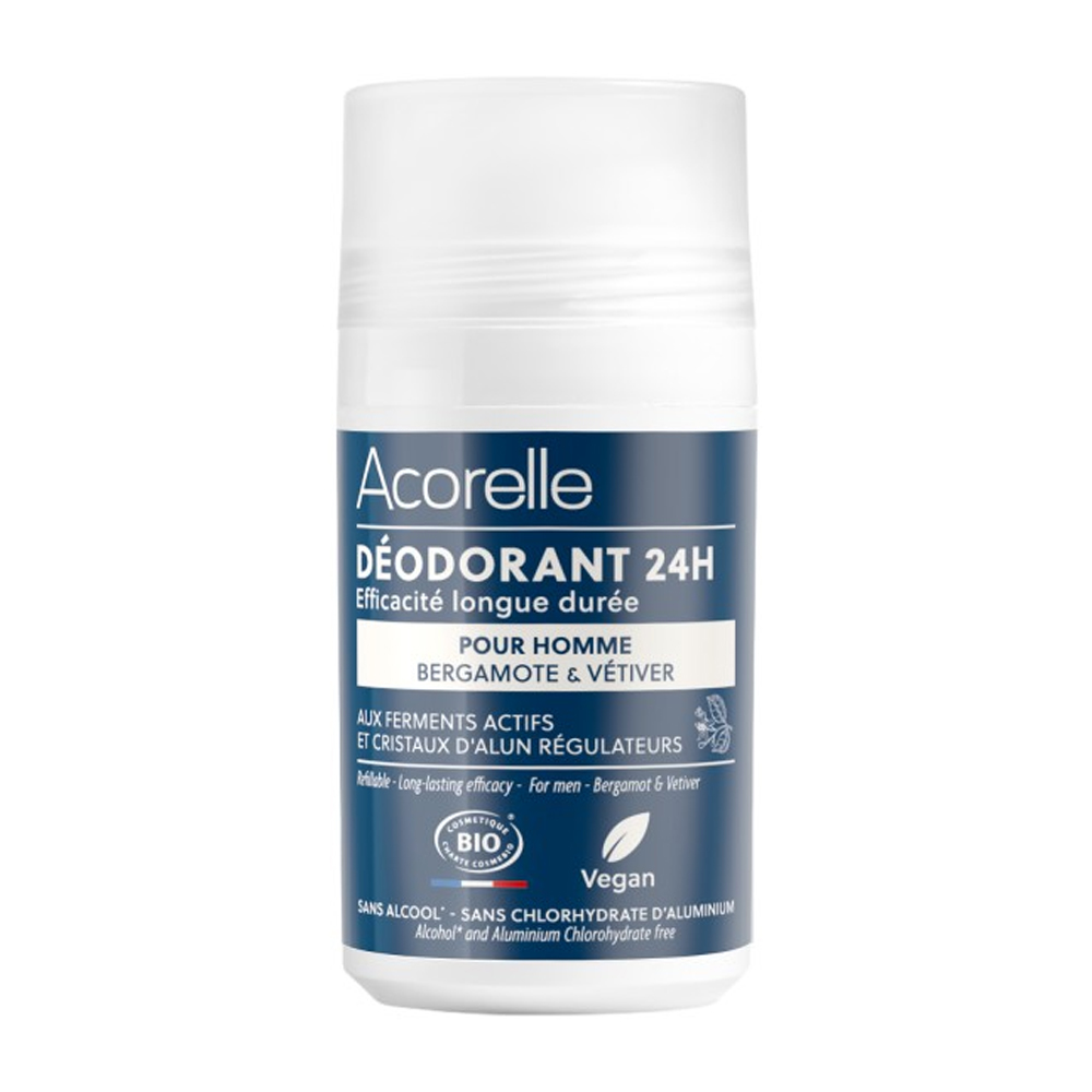 Acorelle Déodorant Roll-On 24h Homme Bio Certifié Homme 50ml