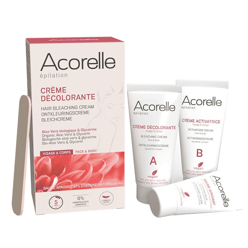Acorelle Epilation Crème Décolorante Visage & Corps 2x30ml
