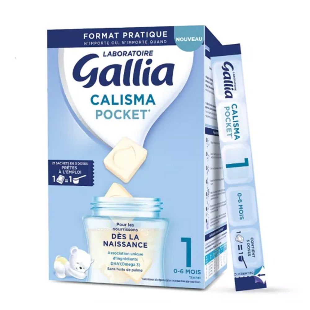 Gallia Calisma 1 Pocket Lait En Poudre Dès La Naissance 21 Sachets de 5 Doses