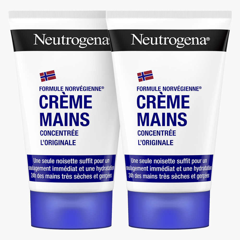 Neutrogena Crème Mains Hydratante Concentrée Peaux Sèches 2x50ml