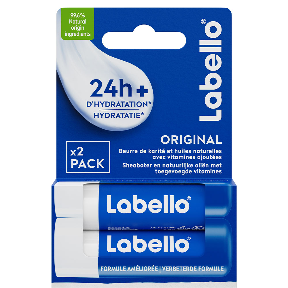 Labello Stick Levres Hydratant Original 2x4.8g