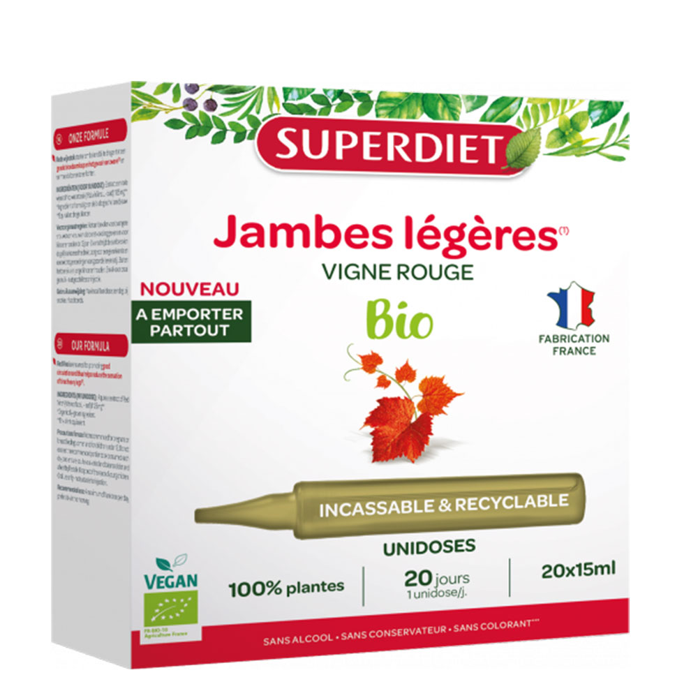 Superdiet Vigne Rouge Bio 20 unidoses de 15ml