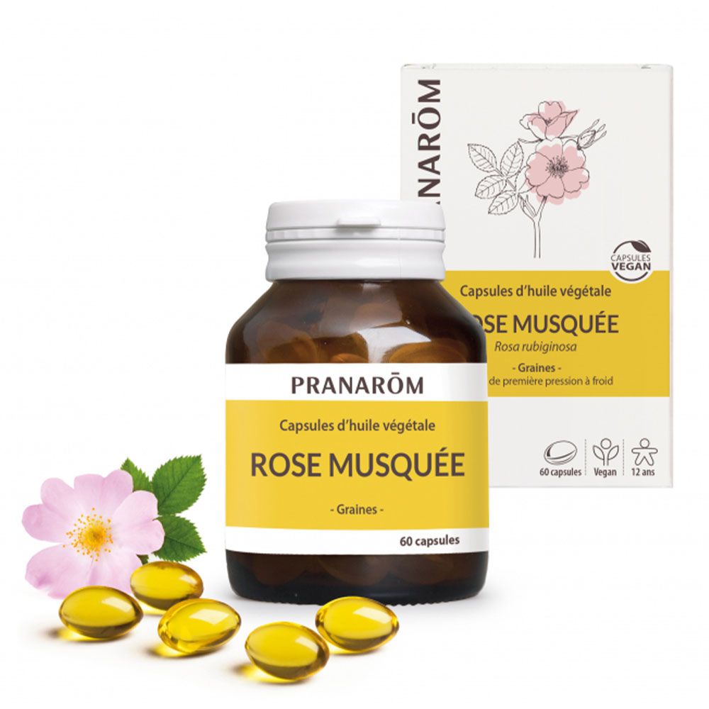 Pranarôm Les Huiles Végétales Rose Musquée Hydratant Fortifiant Antioxydant 60 Capsules