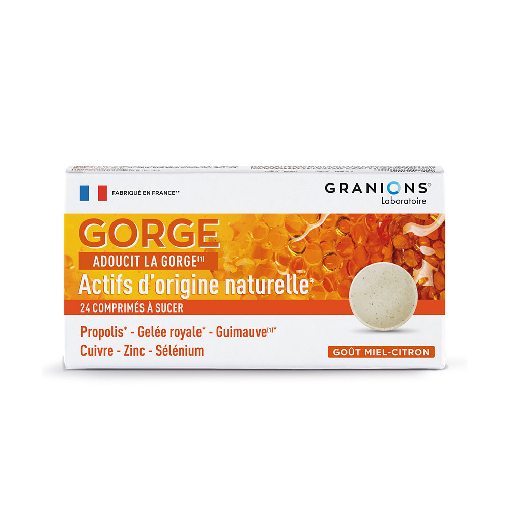 Granions Gorge Adoucit Goût Citron 24 pastilles