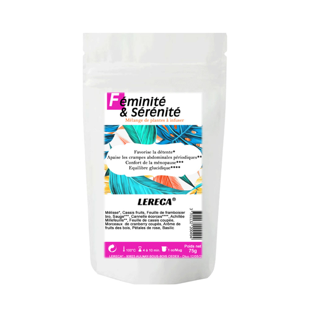 Lereca Mélange de Plantes à Infuser Féminité et Sérénité 75g