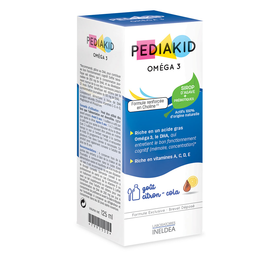 Pediakid Omega 3 Sirop Goût Citron Cola 125 ml