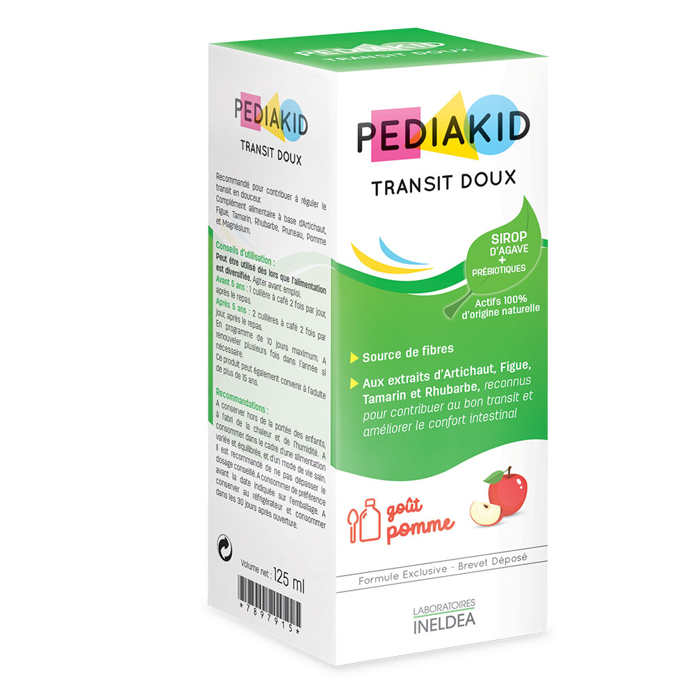 Pediakid Transit Doux Sirop Gout Pomme 125 ml