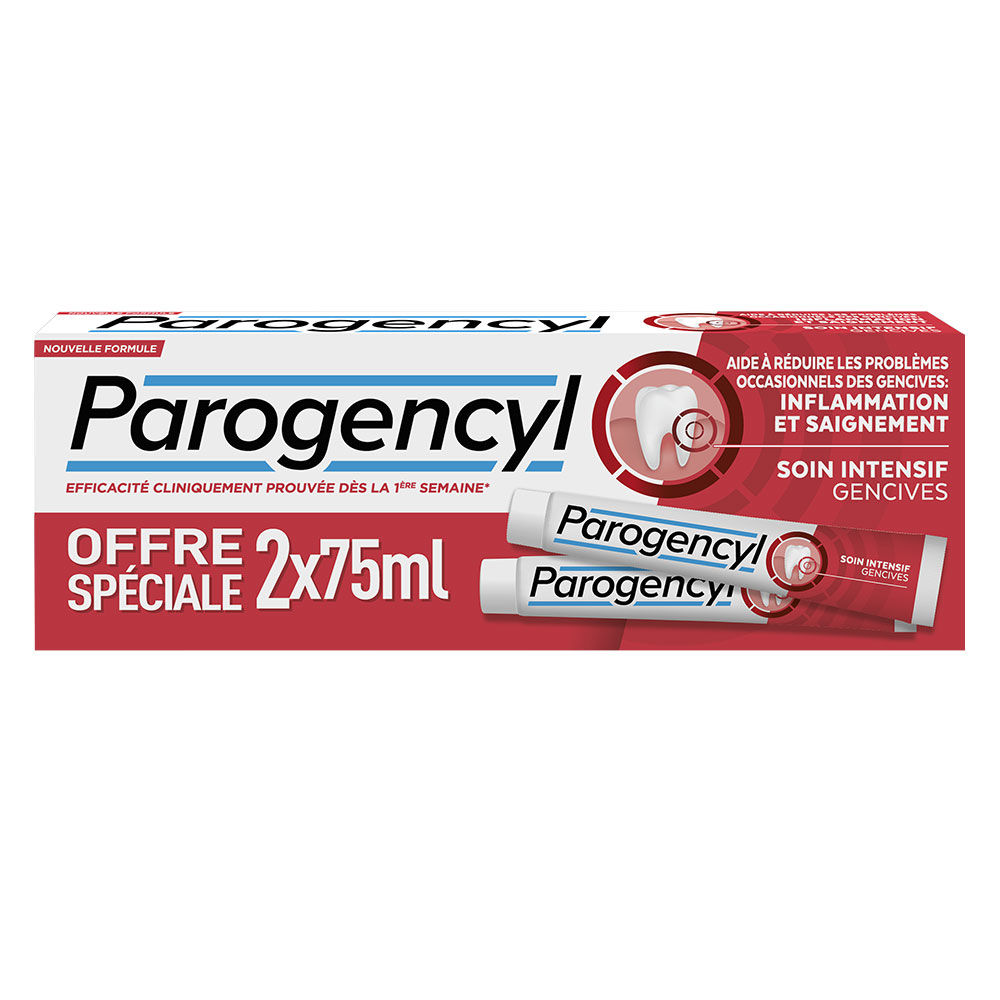 Parogencyl Dentifrice Soin Intensif Gencives 2x75ml