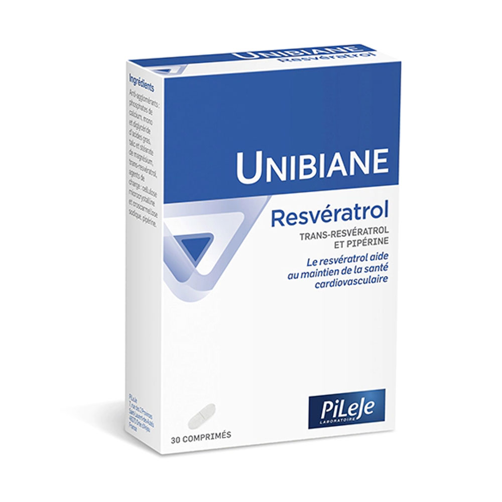 Pileje Unibiane Resvératrol 30 comprimés