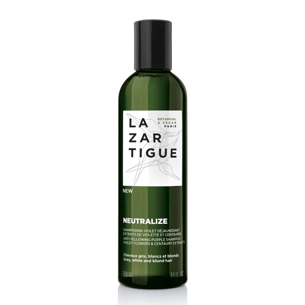Lazartigue Neutralize Shampooing Violet Déjaunissant Cheveux gris, blancs et blonds 250ml