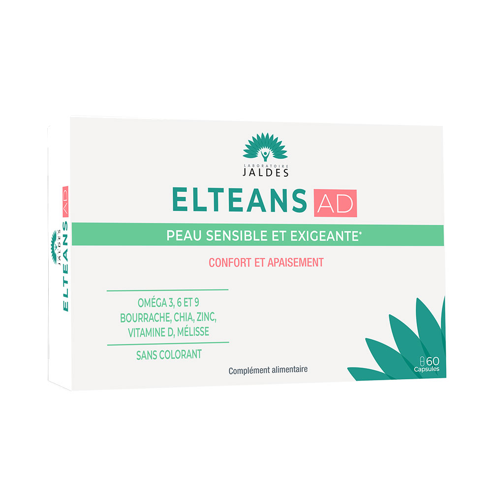 Jaldes Elteans AD Peau Sensible et Exigeante Confort et Apaisement 60 capsules