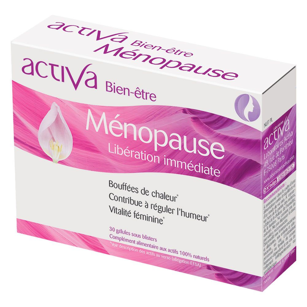 Activa Bien-Être Ménopause Libération Immédiate 30 gélules
