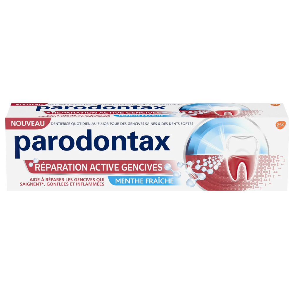 Parodontax Dentifrice Réparation Active Gencives Menthe Fraîche 2x75ml