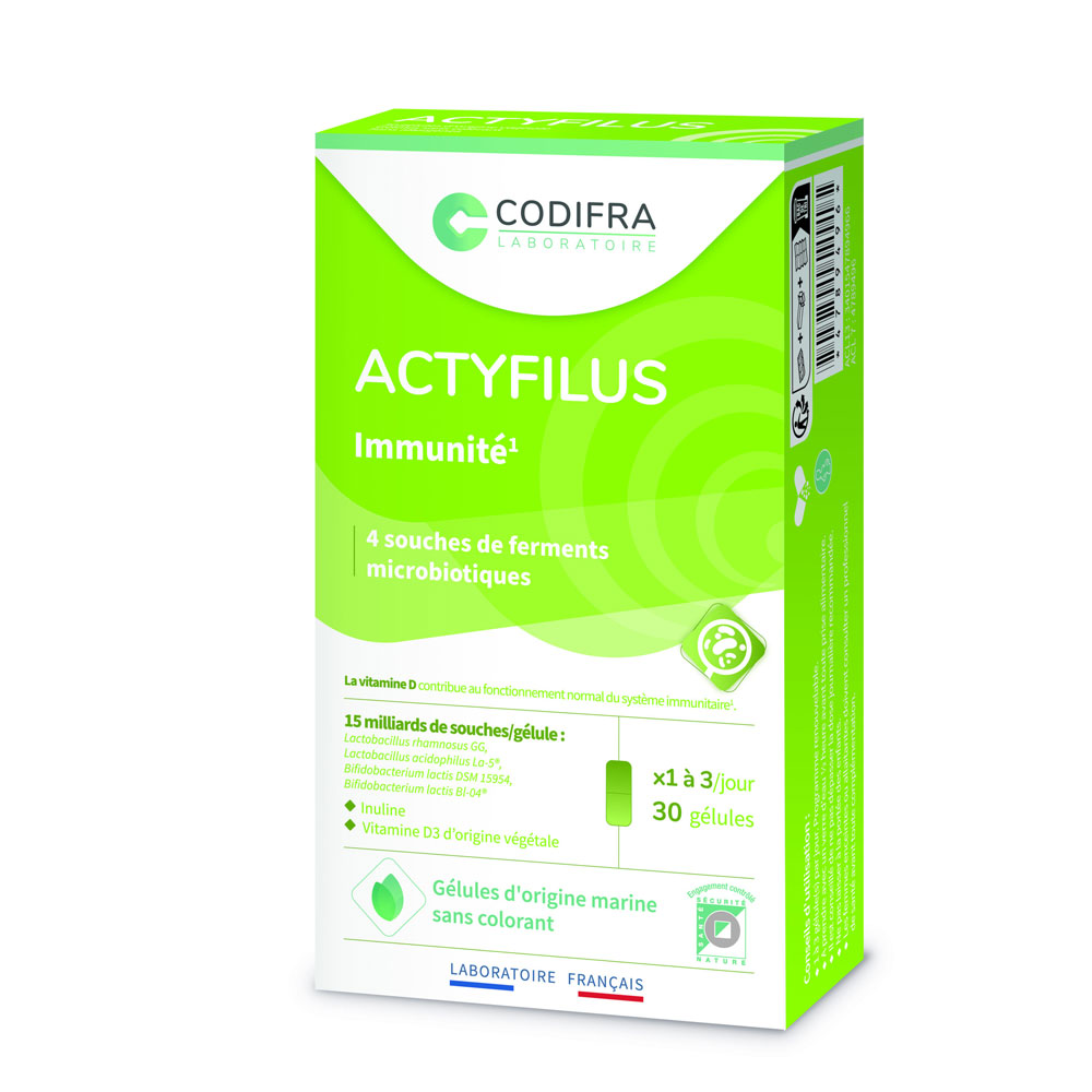 Codifra Actyfilus Ferments Microbiotiques 30 Gélules