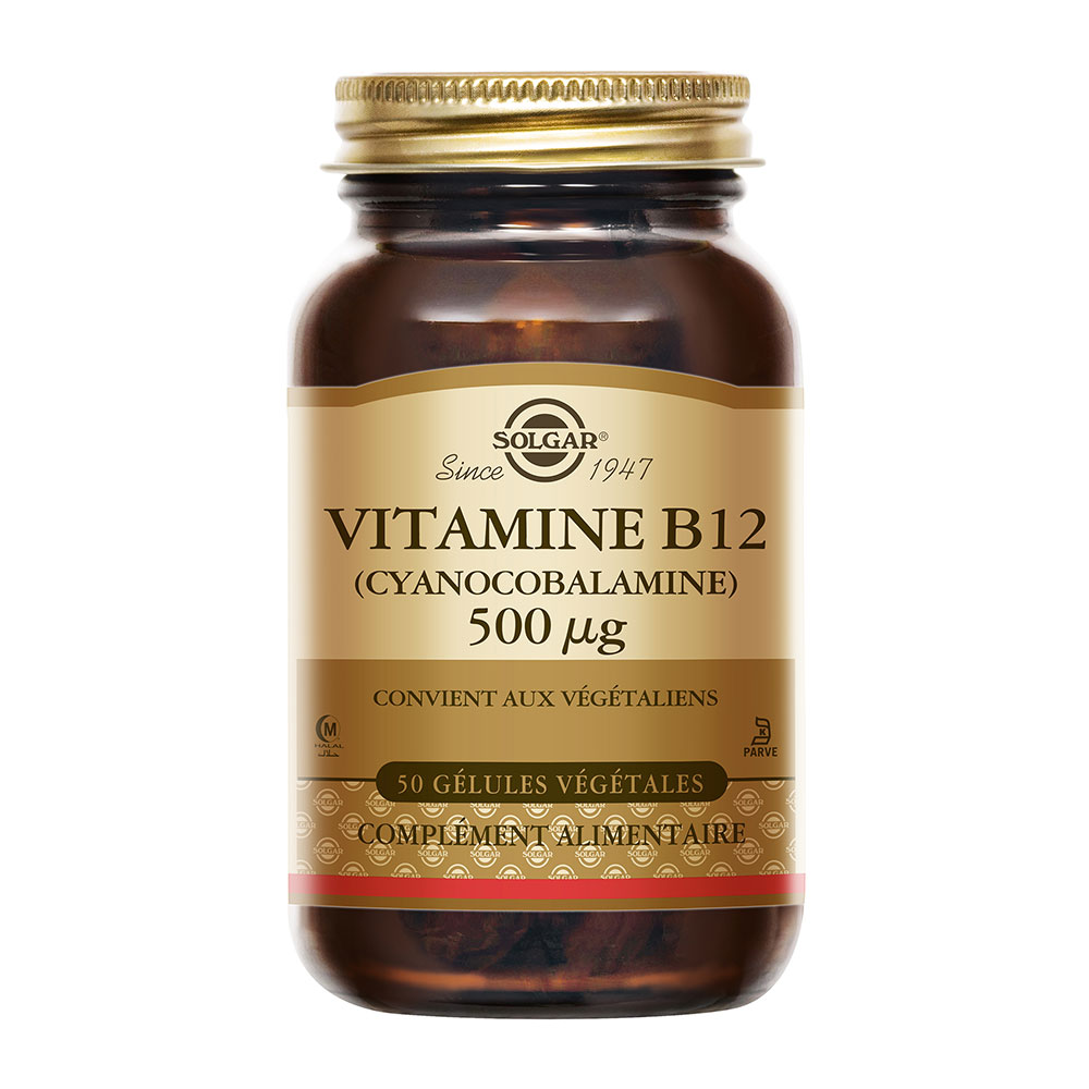 SOLGAR VITAMINE B12 500µG 50 GELULES VEGETALES