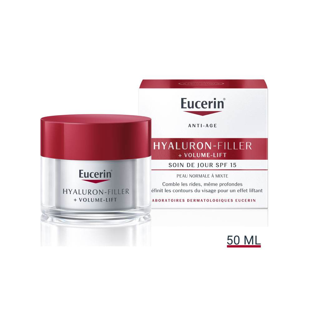 Eucerin Hyaluron-Filler + Volume Lift Soin De Jour Spf15 Peaux Normales A Mixtes 50ml