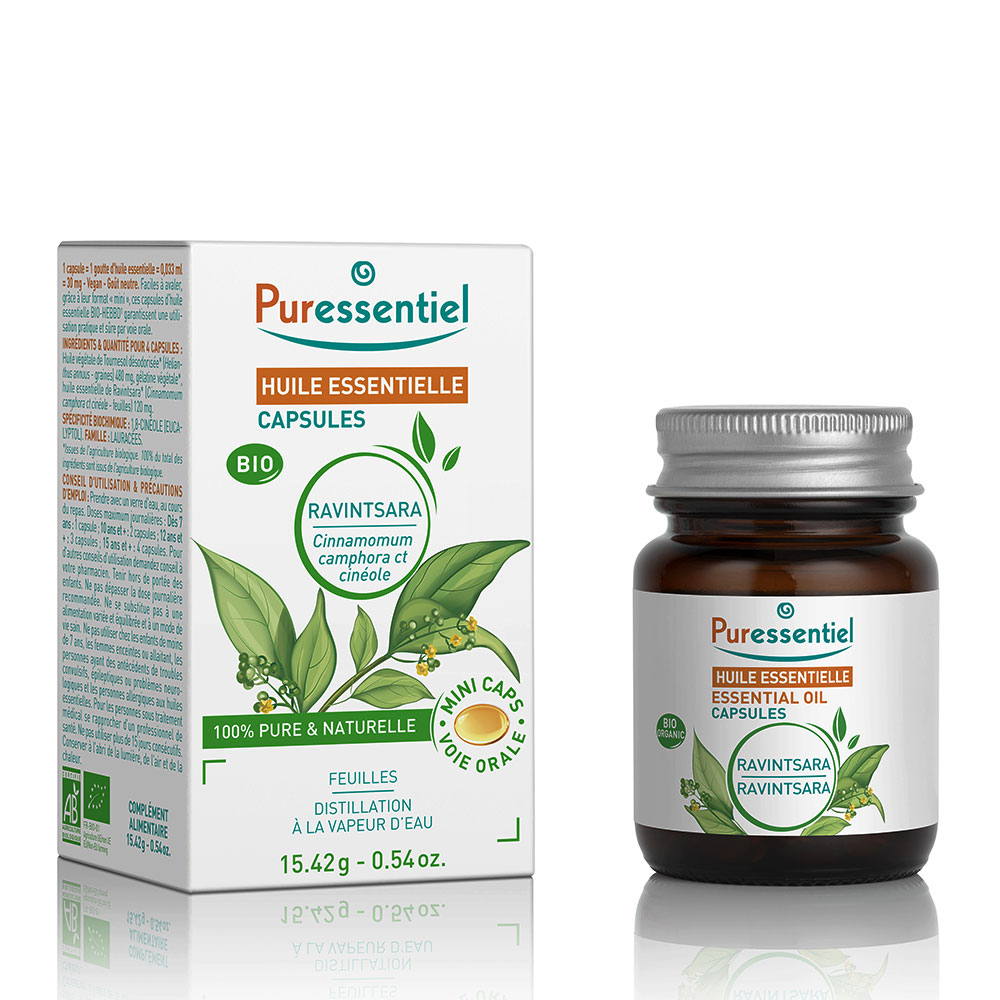 Puressentiel Huiles Essentielles Ravintsara Bio 60 Capsules