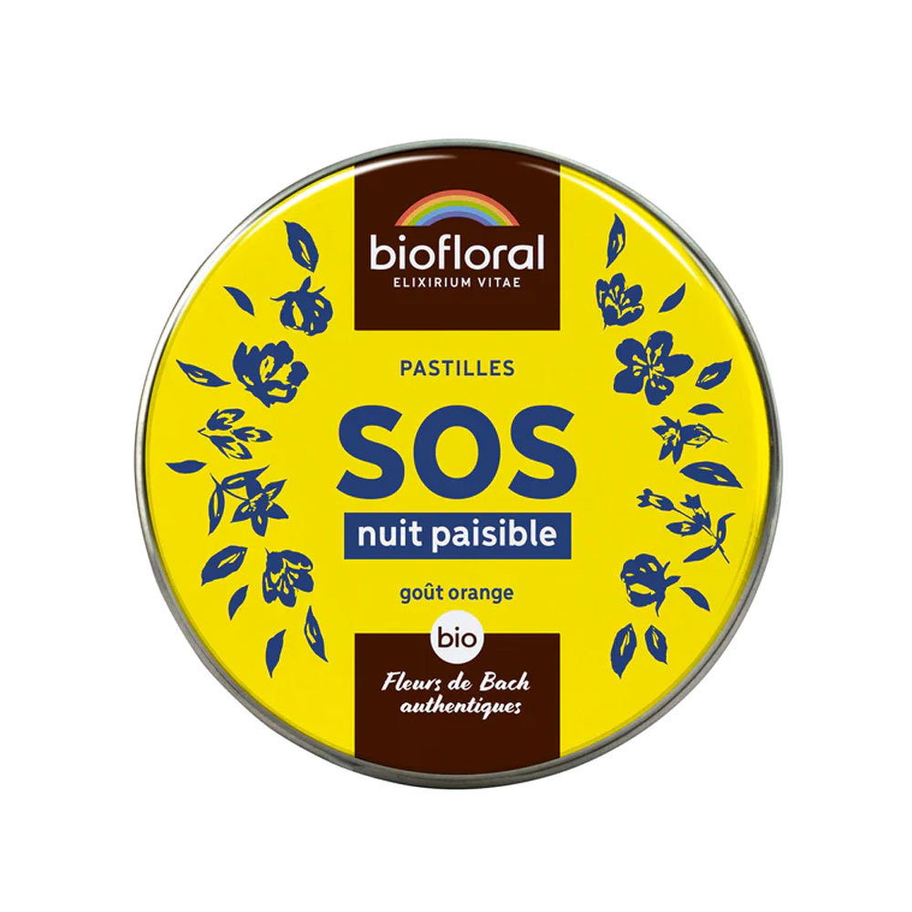 Biofloral Pastilles SOS Nuit Paisible Bio Goût Orange 50g