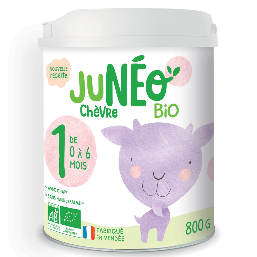 Juneo Chèvre Lait Bio Pour Nourrissons 1er Age 0 à 6 Mois 800g