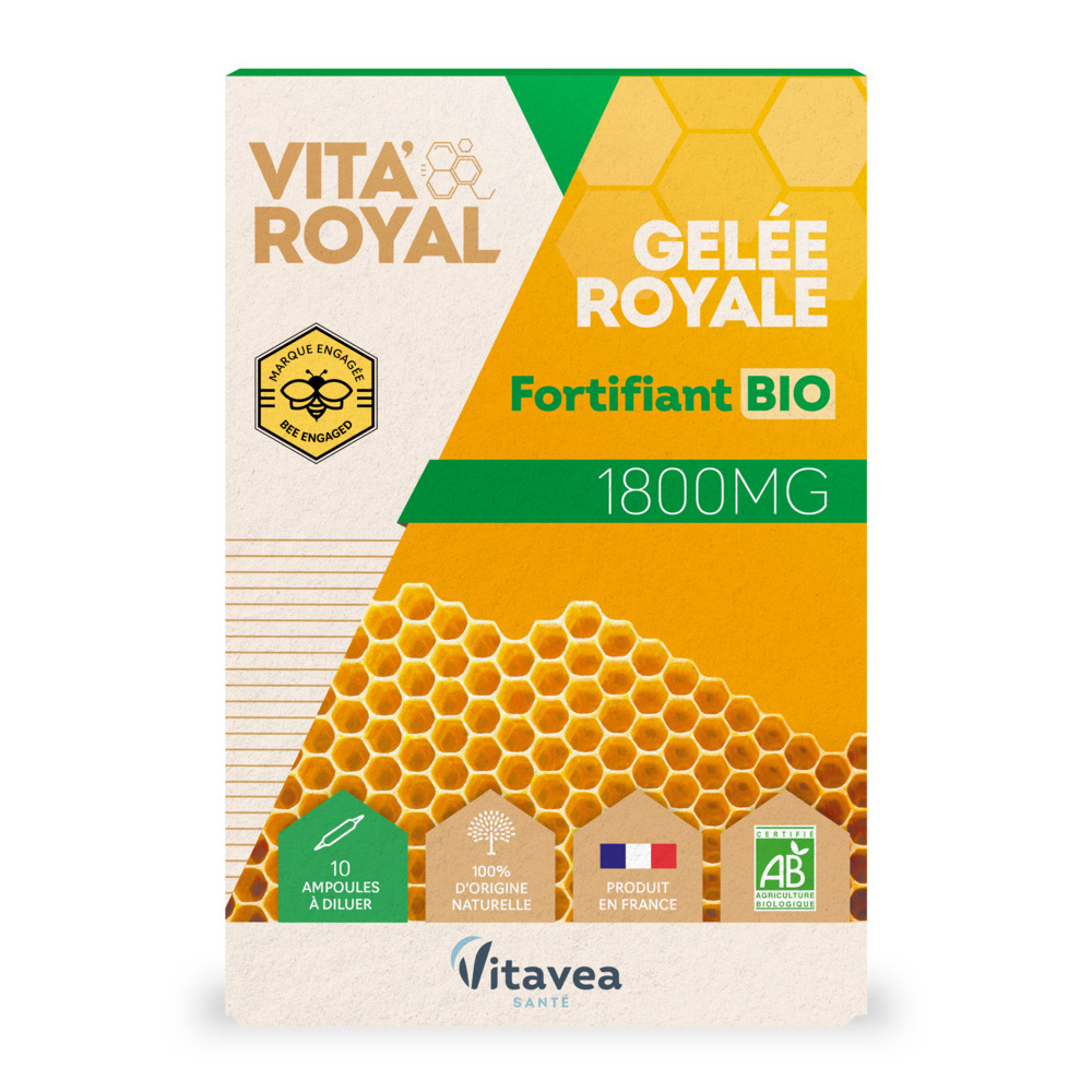 Vitavea Santé Vita'Royal Gelee Royale Bio Fortifiant 10 ampoules