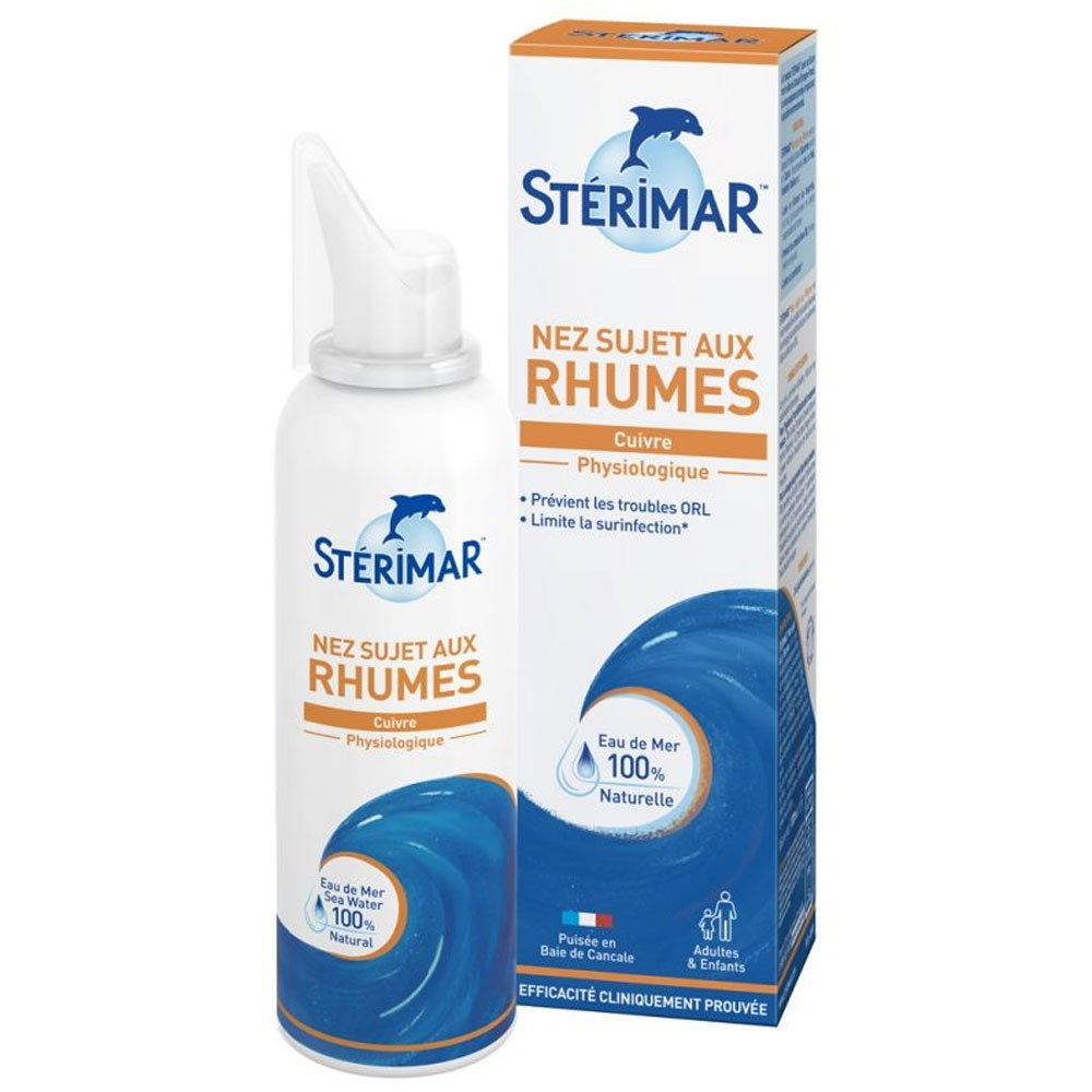 Sterimar Spray Hygiène du nez Sujet Aux Rhumes Cuivre 100ml