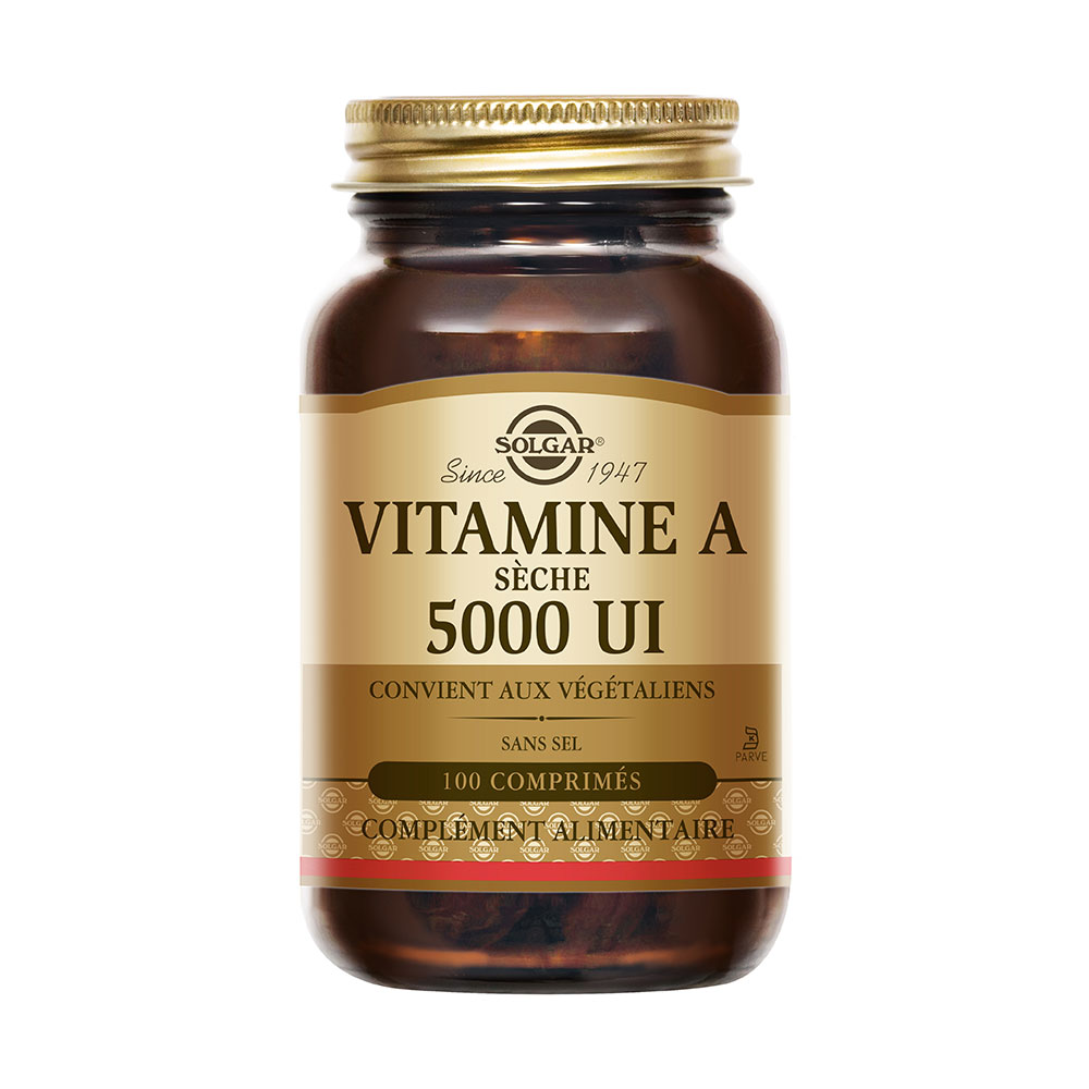 Solgar Vitamine A avec Vitamine C Beauté Peau, Cheveux, Ongles Vitalité Hautement concentrée 100 comprimés