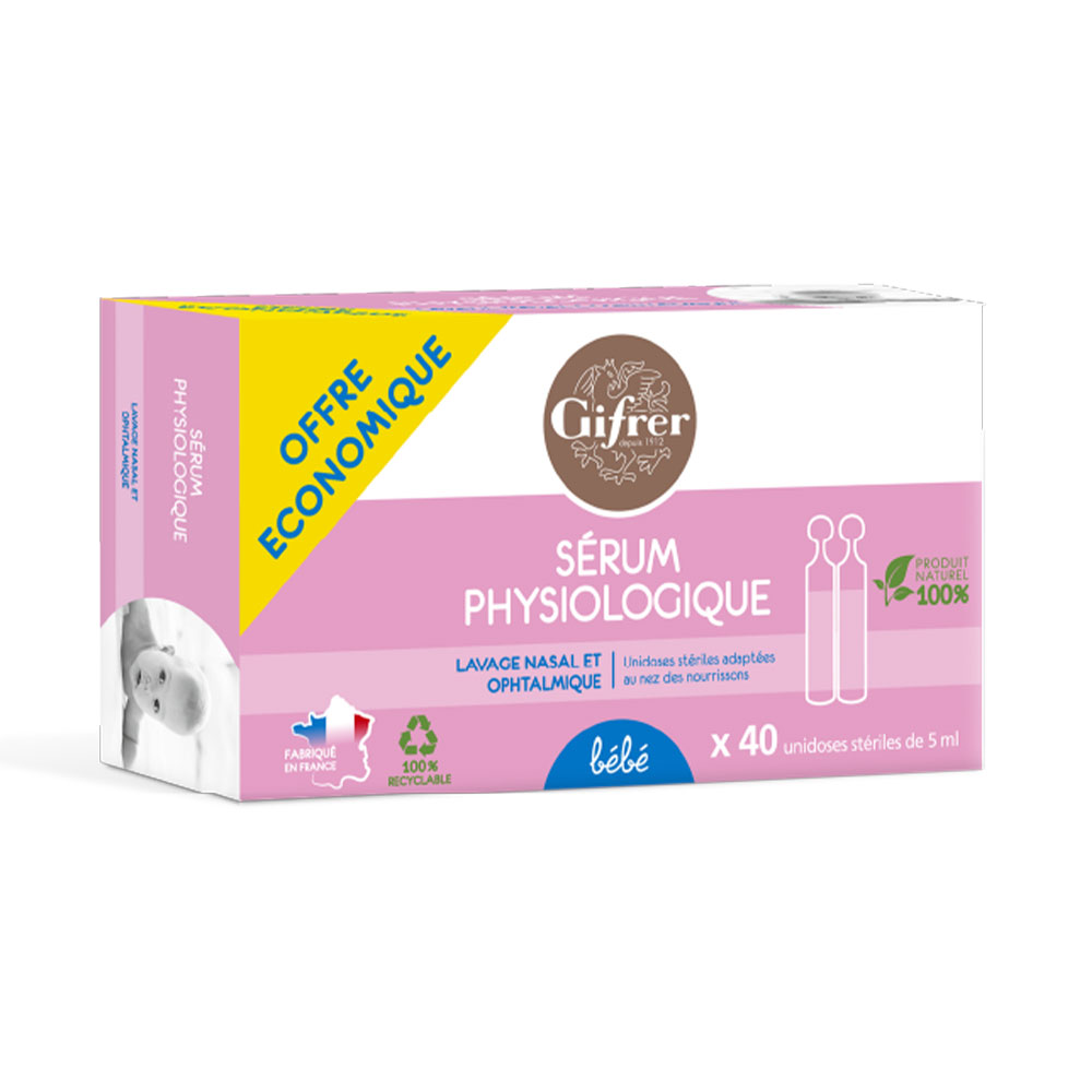 Gifrer Physiologica Sérum Physiologique Bébé 40x5ml