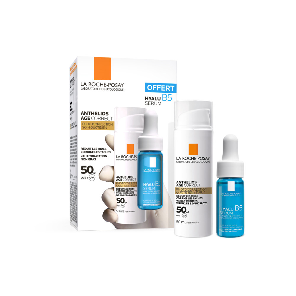 La Roche-Posay Anthelios Crème Solaire Visage SPF50 50ml & Hyalu B5 Sérum 10ml Age Correct