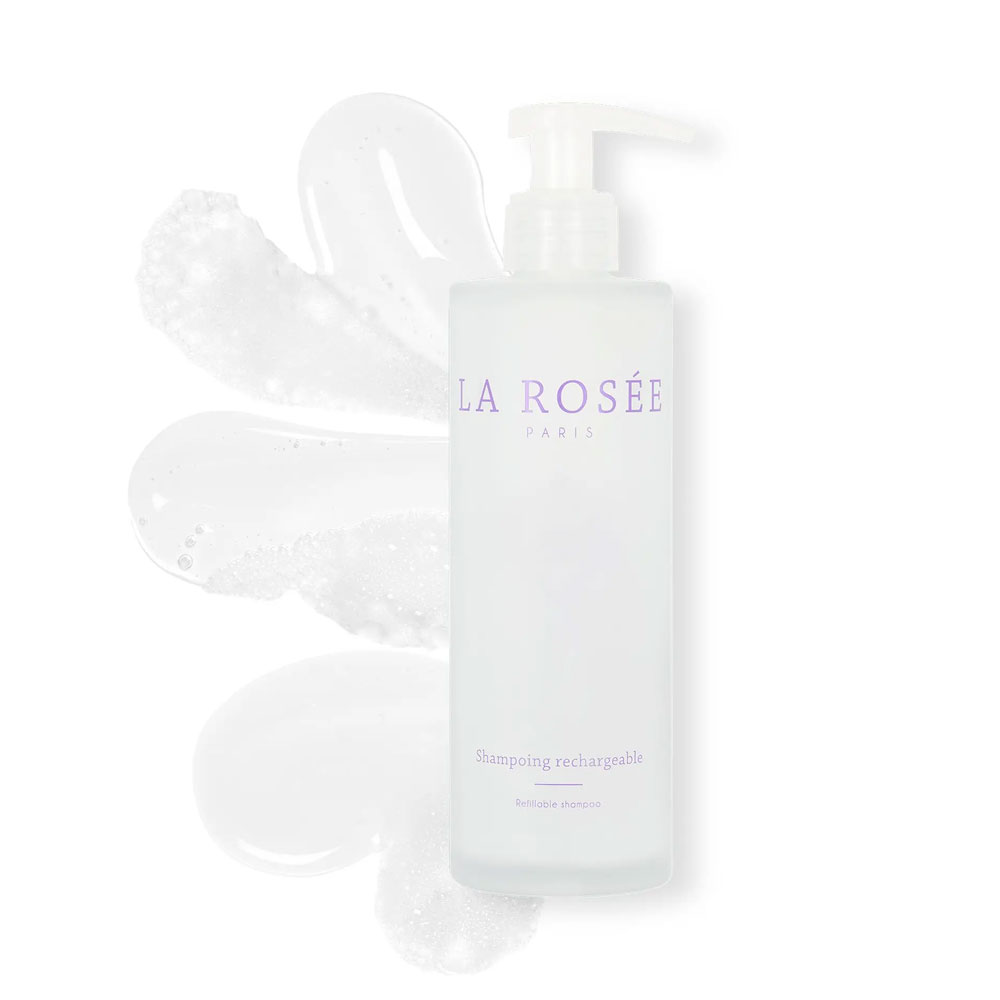 LA ROSÉE Shampoing Flacon Verre Vide Rechargeable 200ml