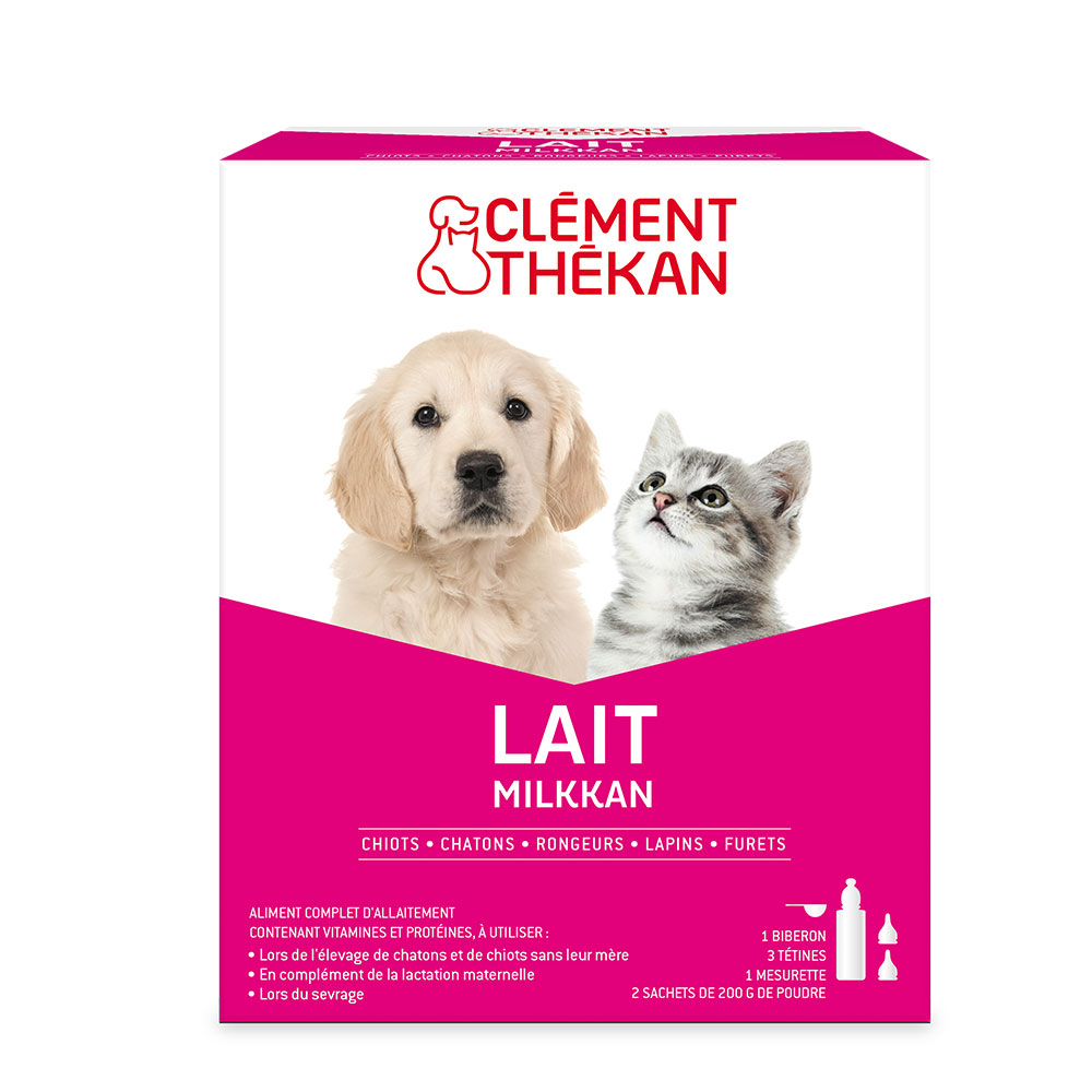 Clement-Thekan Milkkan Lait en Poudre Chiot Chaton 2x200g