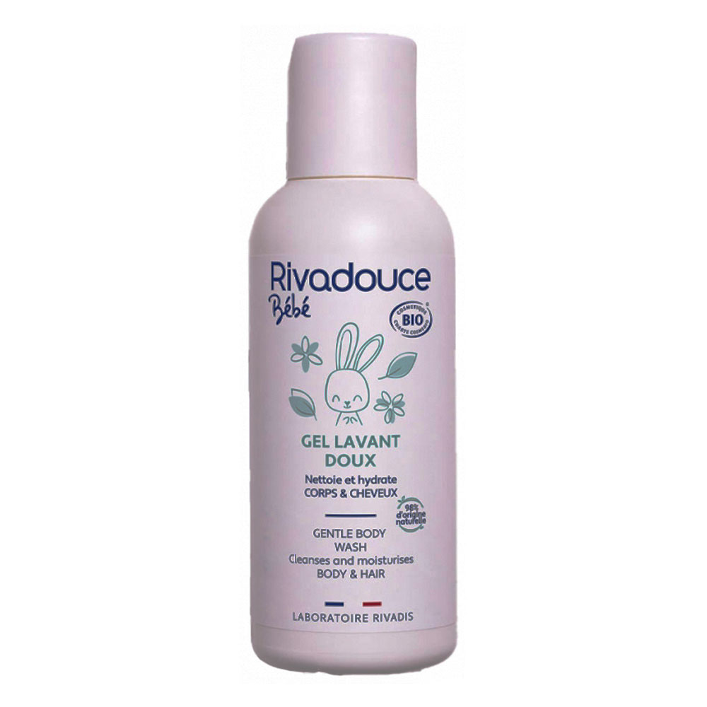Rivadouce Bébé Gel Doux Lavant Bio Corps et Cheveux 75ml