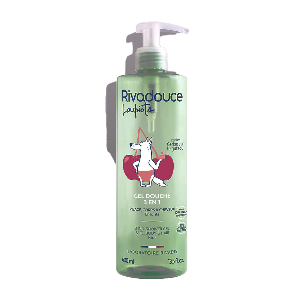 Rivadouce Loupiots Gel Douche 3en1 Enfants Corps et Cheveux 400ml