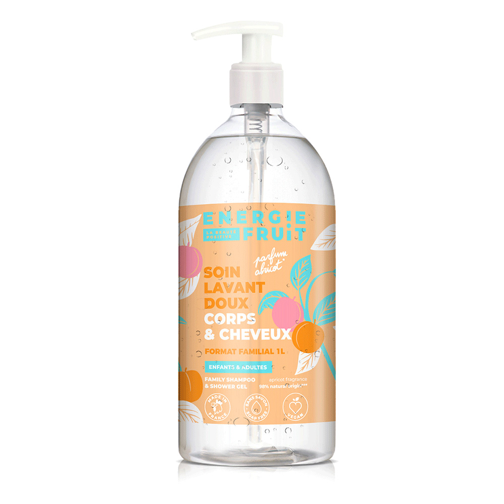 Energie Fruit Soin Lavant Doux Corps & Cheveux Doux Abricot 1L