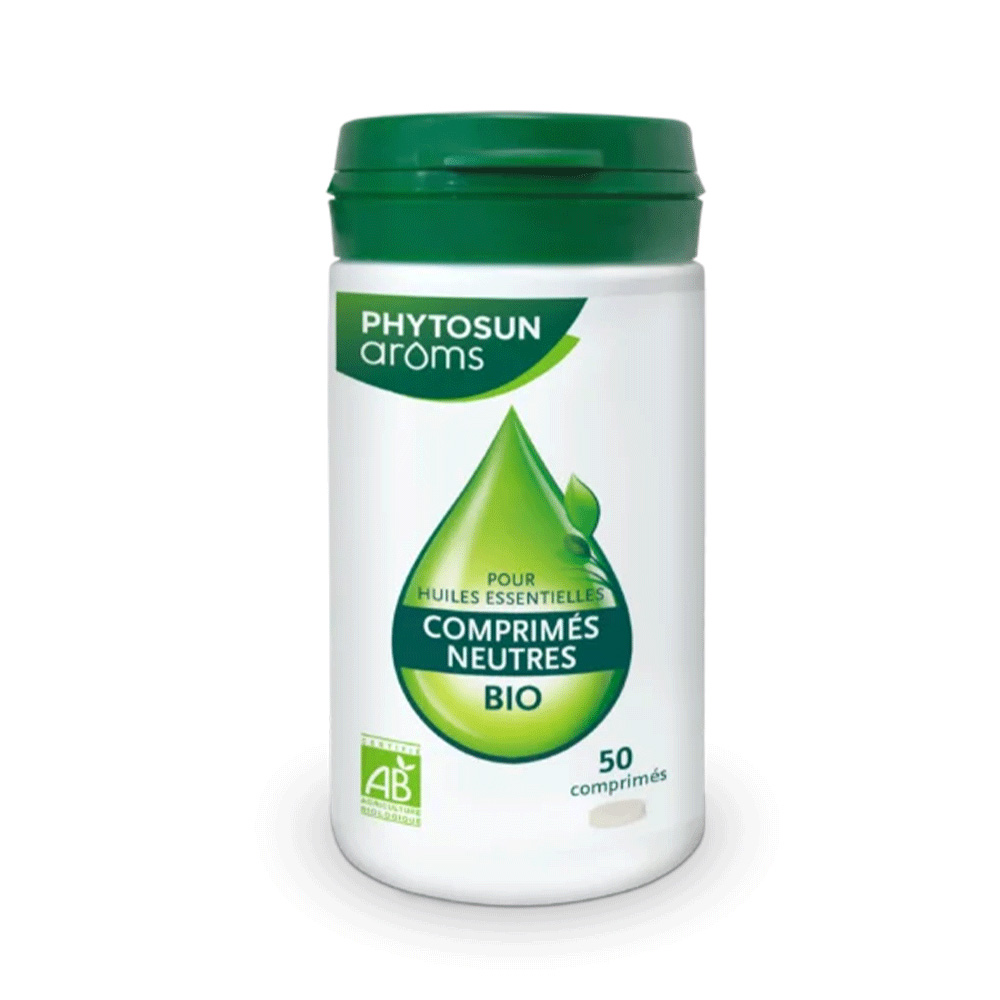 Phytosun Aroms Base Neutre Bio pour Huile Essentielle 50 Comprimés