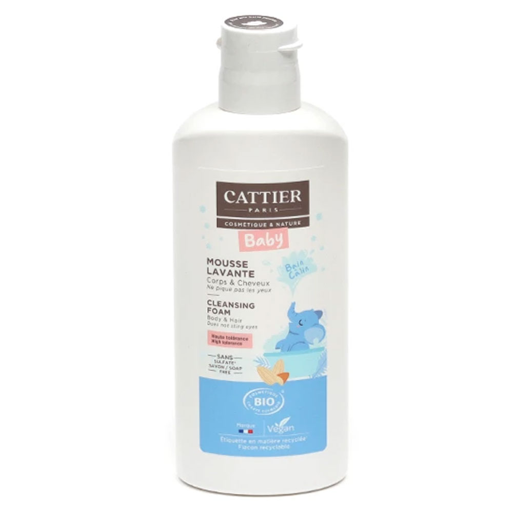 Cattier Baby Mousse Lavante Hypoallergenique Cheveux Et Corps Bio 150ml