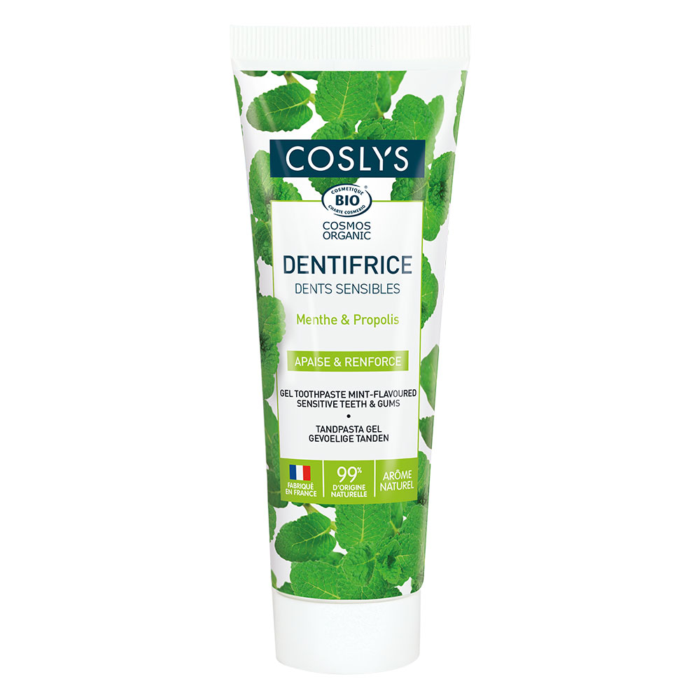 Coslys Dentifrice menthe bio Dents sensibles 75ml