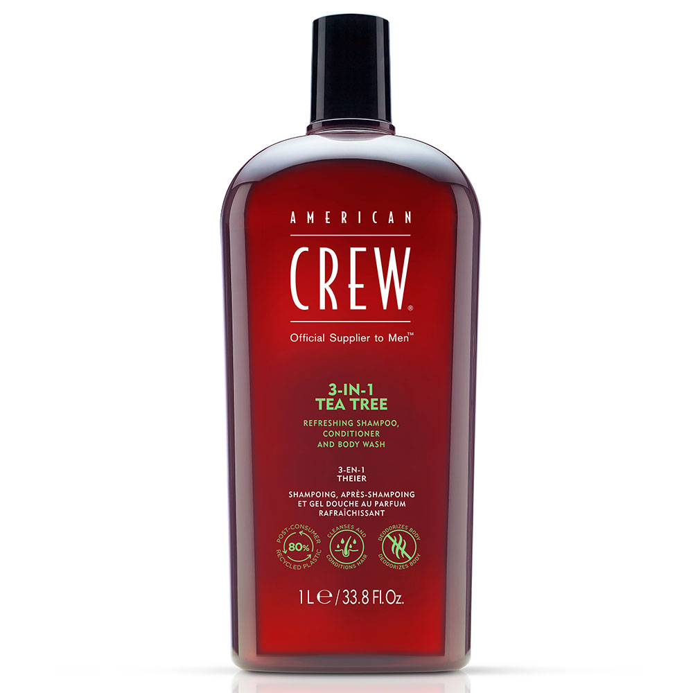 American Crew Shampooing 3 en 1 Arbre à Thé 1L