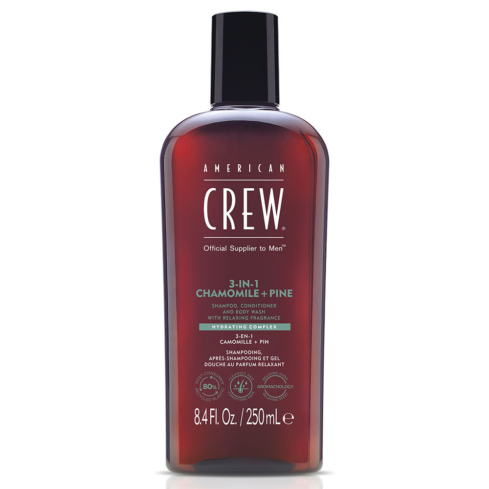 American Crew Shampooing 3 en 1 Camomille + Pin 250ml